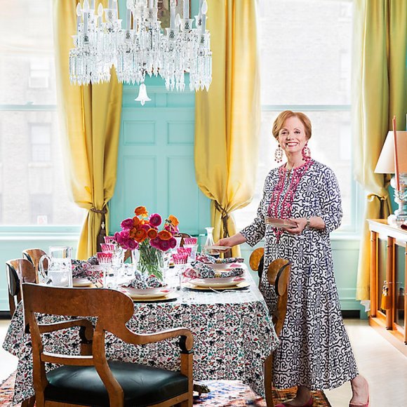 Roberta Roller Rabbit boho JEMINA TABLECLOTH - Picture 3 of 5